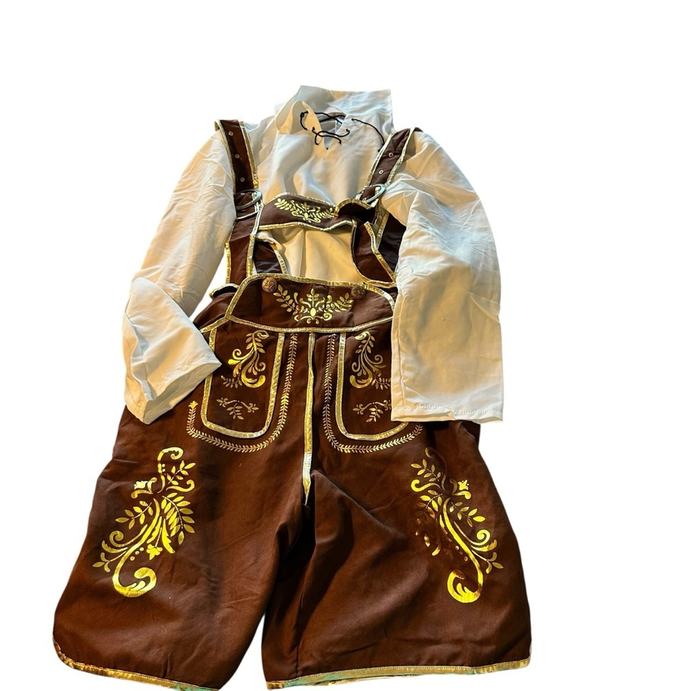 Men's Bavarian Costume - Brown and White